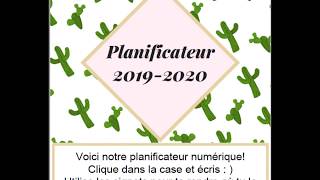 Planificateur 20192020 version numérique et imprimable [upl. by Delmer]