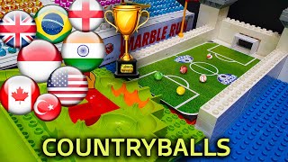 Marble Soccer countryballs friendly 5 tournament 2023 by Fubecas Marble Runs [upl. by Annor]