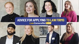 LawCareersNetLIVE  Advice for applying to law firms  LawCareersNet [upl. by Cida]