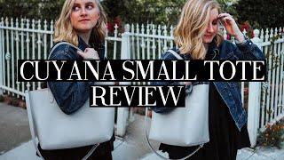 CUYANA SMALL STRUCTURED TOTE REVIEW  Blondes amp Bagels [upl. by Esinrahs641]