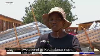 Two injured in Mpumalanga storm [upl. by Faxon]