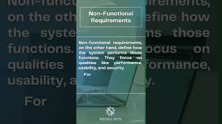 Functional and Non functional requirement 🎯🎯 shorts requirements [upl. by Joell]