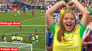 COMPLETELY CRAZY Reactions to Rodrygo Goal amp Pulisic Freekick Goal [upl. by Sonni]