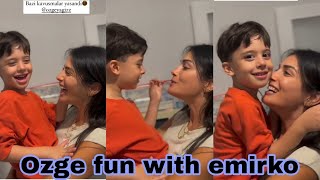 Ozge Yagiz Fun with emirko new viral vedio on social media 💓❤️💕 [upl. by Rollins490]