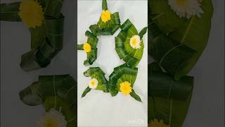 Festival special  mango leaf thoranam  style 1 decorative ideasDiwali pooja decoration ideas [upl. by Ymmit]