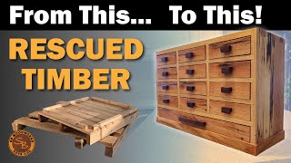 Storage Solution Made From Rescued Pallets and Scraps Too nice for the Shop [upl. by Casady]