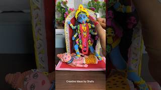 DIY clay small Maa Kali murti making shorts [upl. by Basilio]