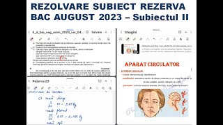 REZOLVARE SUBIECT REZERVA BACALAUREAT BIOLOGIE VEGETALA 2023  Subiectul II [upl. by Ater422]