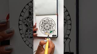 Quick mandala Art 😱  Camlin Brush Pen  shorts mandala mandalaart camlinbrushpens brushpen [upl. by Cai843]