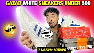 TOP 5 BUDGET WHITE SNEAKERSSHOES FOR MEN UNDER 5001500  Amazon Haul [upl. by Darbee]