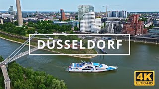 Düsseldorf Germany 🇩🇪  by drone 4K [upl. by Sirraj]