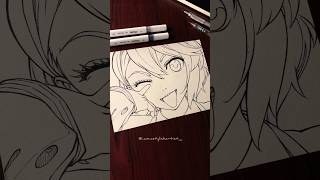 Inking Aira Shiratori Sketch from Dandadan animedrawing dandadan shorts [upl. by Olegna690]