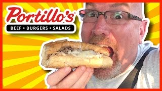 Portillos ♥ Hot Dog and Italian Beef Sandwich Review plus Drive Thru Experience [upl. by Oman]