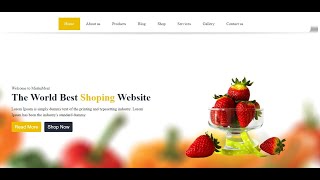 How To Create a Best Shopping Website Using HTML and CSS html css [upl. by Fulmer]