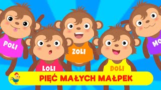 ŚPIEWAJĄCE BRZDĄCE  PIĘĆ MAŁYCH MAŁPEK  GODZINA PIOSENEK DLA DZIECI [upl. by Arvind]