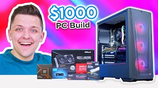 Best 1000 Gaming PC Build 2024 👌 Full Build Guide amp Benchmarks [upl. by Jacey]