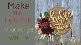 How to Make a Fall Door Hanger [upl. by Bronez]