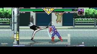 Garou VS Captain America Mugen jus [upl. by Atteloj736]