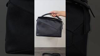 Loewe Medium Puzzle Bag in Black Classic Calfskin loewe loewepuzzle loewepuzzlebag [upl. by Ursa]