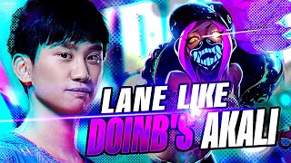 LANE LIKE DOINB  PLAYING MELEE VS RANGED  AKALI VS ORIANNA [upl. by Ecirtel428]