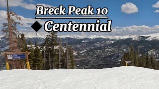 Peak 10 Centennial Black Diamond Ski Trail Breckenridge Ski Resort ◼️⛷️ ski breckenridge [upl. by Ev]