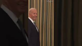 Biden smirks and shuffles away after asked about Trump guilty verdict shorts [upl. by Ecnatsnoc]