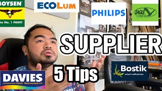 EP7 STARTING HARDWARE BUSINESS  5 Tips Paano makakuha ng Supplier construction hardware [upl. by Joanie]