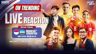 LIVE REACTION  UZBEKISTAN VS INDONESIA  AFC U23 ASIAN CUP 2024  DEMAM BOLA [upl. by Ardena]