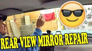 HOW TO REATTACH YOUR REARVIEW MIRROR 1994 F150 4x4 [upl. by Razec367]