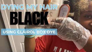 Dying My Hair Black with Clairol Box Dye [upl. by Aicilf]