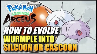 Pokemon Legends Arceus How To Evolve Wurmple Into Silcoon Or Cascoon  How To Get Silcoon Or Cascoon [upl. by Froemming]