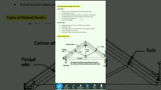 Pitched Roof and Flat Roof  civilengineering  Part3 shorts roof [upl. by Anawt]