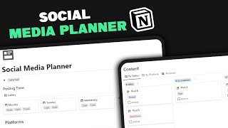 Notion Social Media Content Planner Template  How to use Notion for Content Creators [upl. by Mosier252]