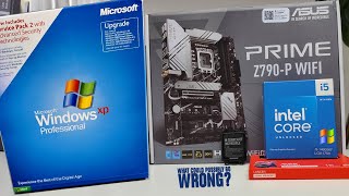 Windows XP Meets Modern Hardware i514600KF  DDR5 Z790 Motherboard NVMe USB 3x No problem [upl. by Drucie629]