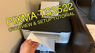 Canon Wireless Pixma PrinterScanner TS3522 Overview amp Setup Tutorial [upl. by Mureil]