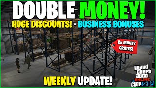 DOUBLE MONEY BIG BUSINESS BONUSES amp VEHICLE DISCOUNTS  GTA ONLINE WEEKLY UPDATE [upl. by Lletnohs]