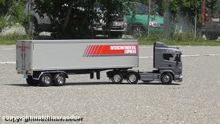 RC Modell LKW Fahrtraining auf großem Platz  RC model truck driver training in a large space [upl. by Nuhsed]