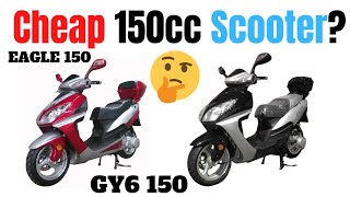 Hot Selling Chinese Scooters  Eagle 150cc Scooter Review in Silver Black [upl. by Llerahs]