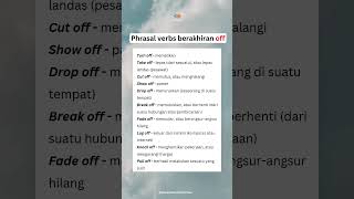 Dewandaru Phrasal verbs berakhiran off [upl. by Admana]