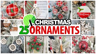 25 BEST DIY Holiday Ornaments Beginner friendly Dollar Tree Christmas 2024 [upl. by Berghoff]