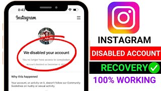 Instagram weve disabled your account  Instagram disabled account recover kaise kare [upl. by Aerdnael]