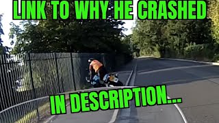 Rider crashes whilst doing UTurn on test day Read description for explanation [upl. by Joyann]