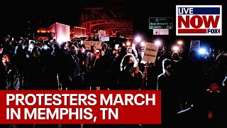 Tyre Nichols death Protesters in Memphis New York block highways streets  LiveNOW from FOX [upl. by Sulohcin248]