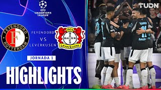 HIGHLIGHTS  Feyenoord vs Bayer Leverkusen  UEFA Champions League 2024  TUDN [upl. by Ahtebbat]