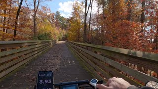 Radmini 4 Bike Ride Through Raleigh North Carolina Greenway Loop  4K Binaural [upl. by Mide]