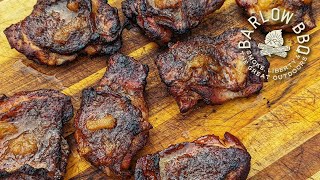 Weber Kettle Smoked Chicken Thighs  Barlow BBQ 4K [upl. by Sivek202]