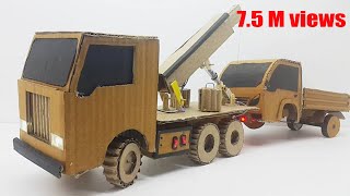 science project make remote controlled tow truck r  How to Make a Tow Truck from Cardboard [upl. by Evannia937]