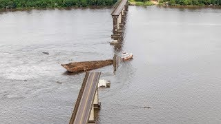 Brazil bridge collapse Casualties unclear several missing [upl. by Gredel224]