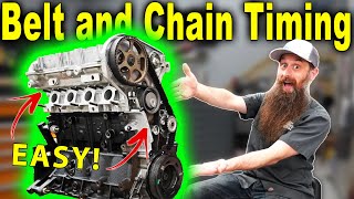 How To PROPERLY Time VWAudi 18t 20v Engine  Belt and Chain [upl. by Steffin]