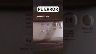 Washing Machine PE Error  washingmachine shorts ytshorts shortsfeed youtubeshorts [upl. by Alis]